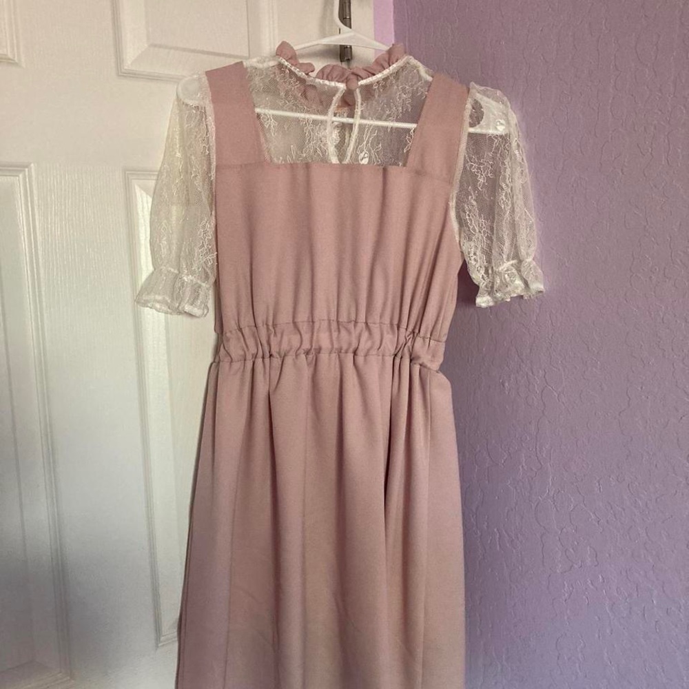 Yumetenbo pink lace mini dress. - Picture 4 of 4